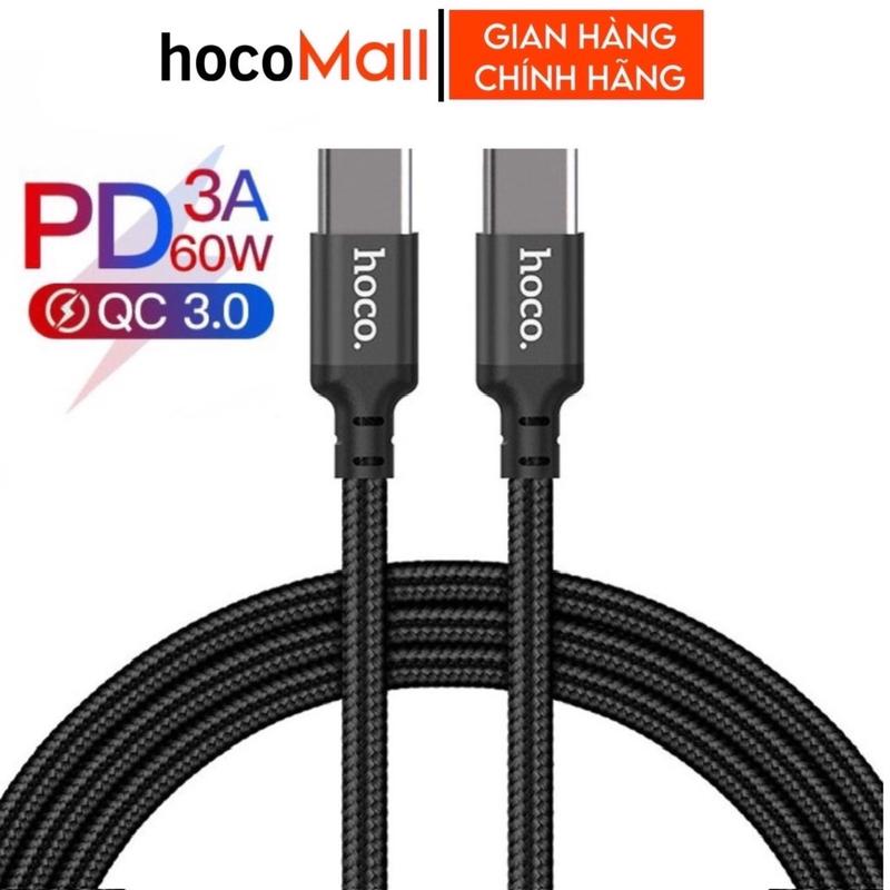 Dây sạc nhanh 2 đầu type c  HOCO cáp sạc nhanh 60w dây hỗ trợ cho samsung xiaomi laptop ...