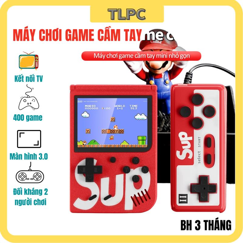 Máy Chơi Game Sup 400 Có Tay Cầm Dành Cho 2 Người Màn Hình Rộng 3 Inch Kết Nối Với TV Pin Sạc Dùng Liên tục 2-3H