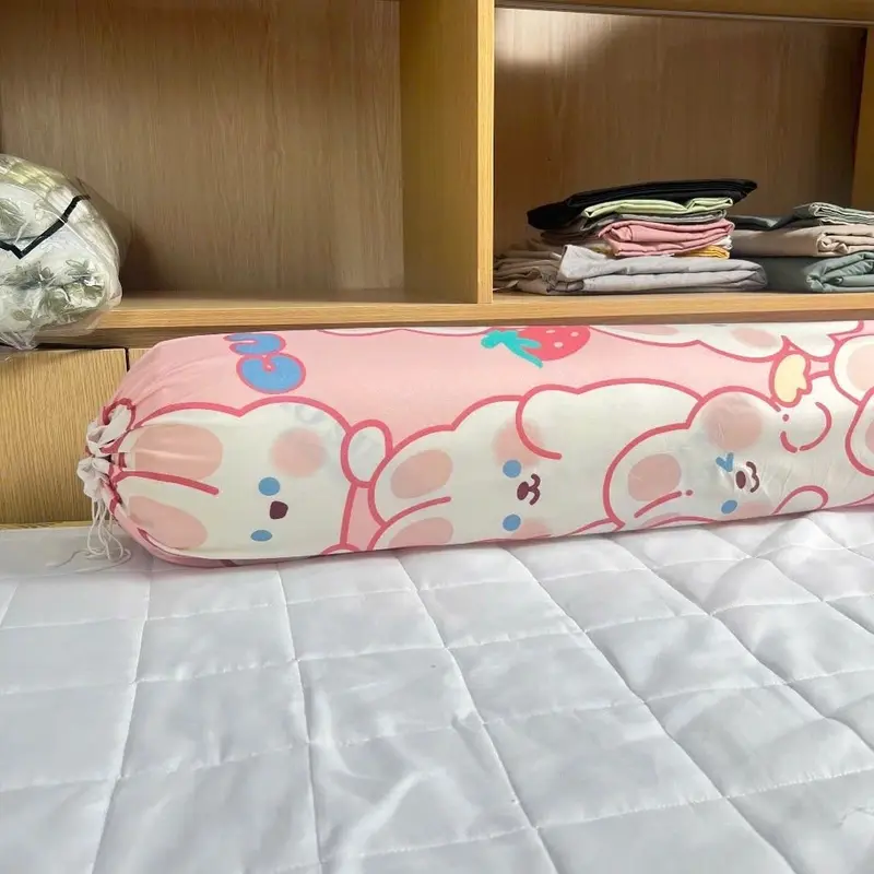 Vỏ gối ôm kích thước 35x100cm cotton poly , vỏ gối ôm họa tiết xinh 1