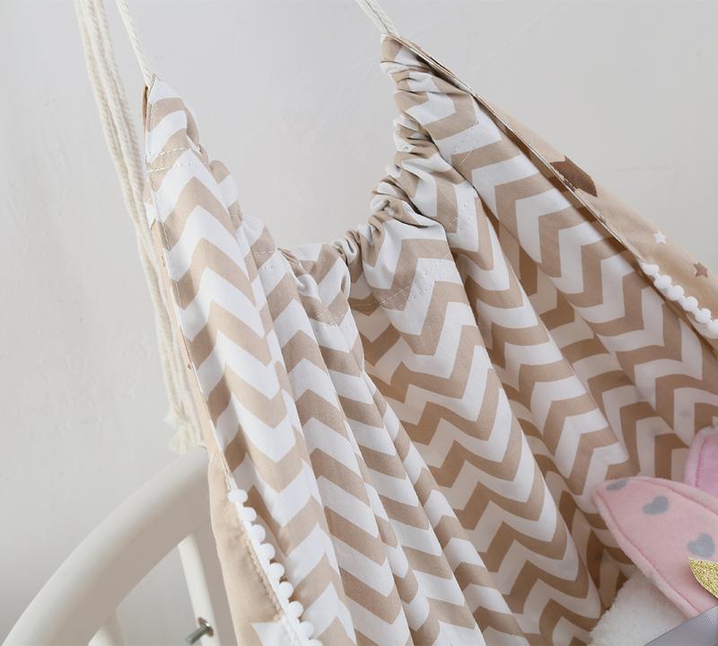 Product Introduction of INS Children's Swing Indoor Outdoor Hanging Basket Kids Hanging Cloth Bag Baby Home Cartoon Hammock 21