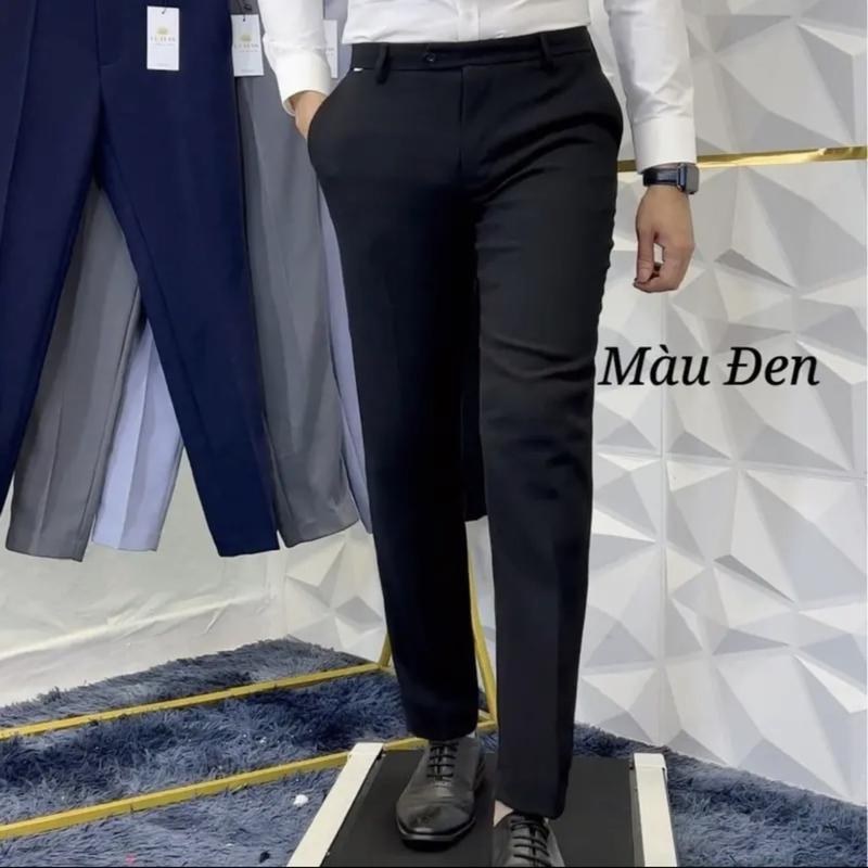 Quần âu nam 7 màu co giãn nhẹ, dầy dặn kiểu dáng ống xuông thanh lịch