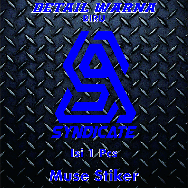 Stiker Logo Black Aerox Syndicate Aksesoris Motor Keren Sticker Cutting Bahan Anti Air Viral 4