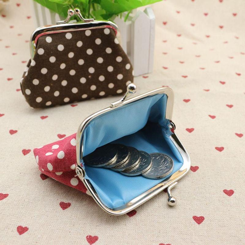 Ví Tiền Xu Mini, Dành Cho Nữ, Thiết Kế Họa Tiết Chấm Bi, Ví Nữ Nhỏ Ví Tiền Xu Móc Cài, Thời Trang, Túi Đựng Tiền, Túi Đựng Tiền Lẻ 3