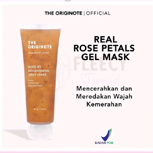 THE ORIGINOTE ROSE B3 BRIGHTENING JELLY MASK NETTO : 50GR