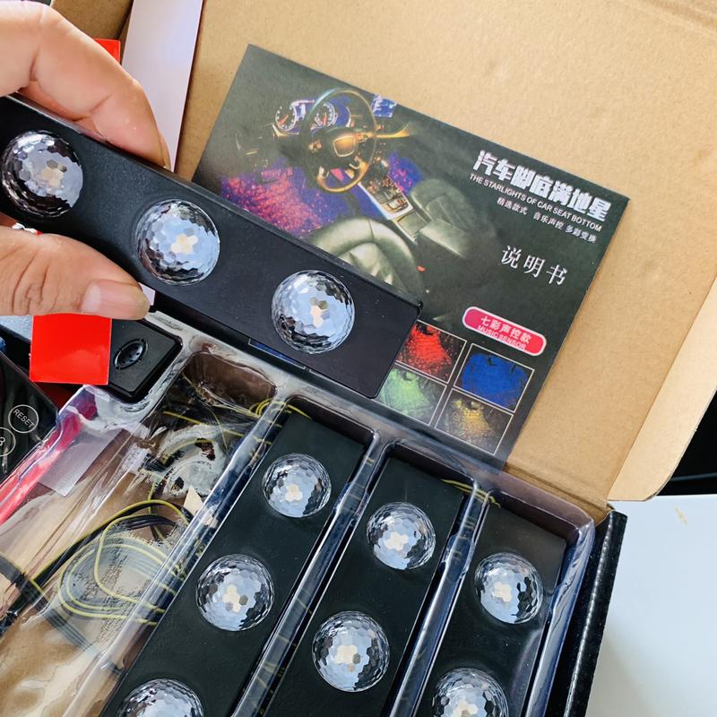 Led gầm ghế cabin xe ô tô, xe tải nháy theo nhạc điện cắm cổng usb Đèn