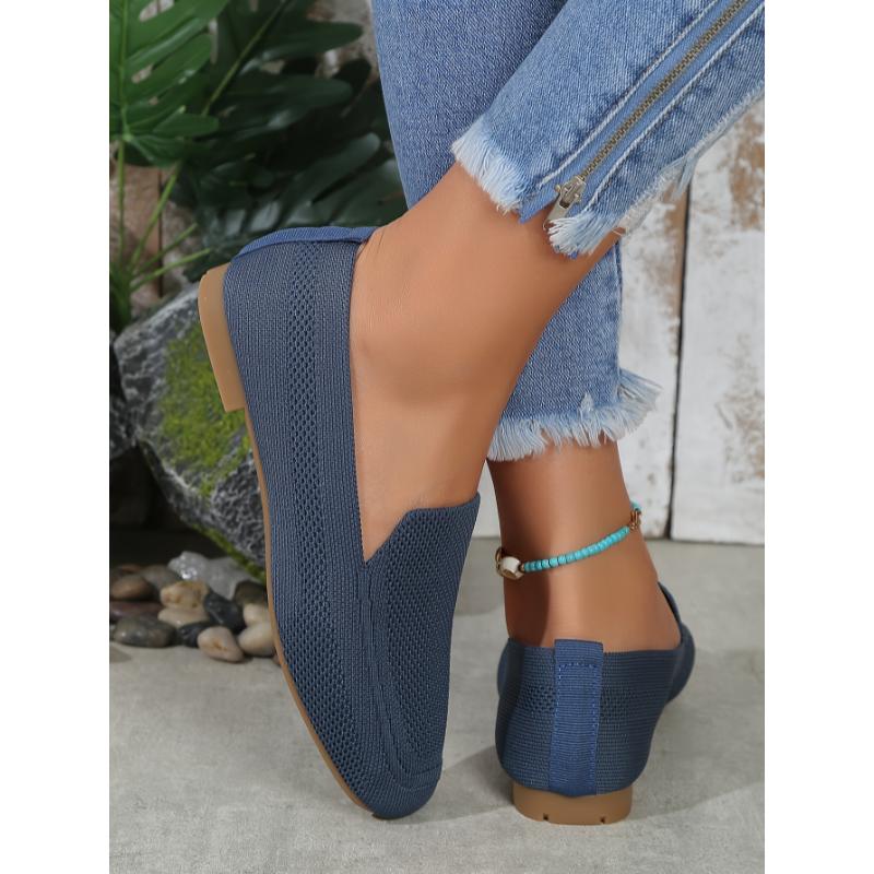 Product Introduction of Women's flat shoes with one strap, breathable square head large size wide foot shoes, casual and light walking shoes for all seasons 33