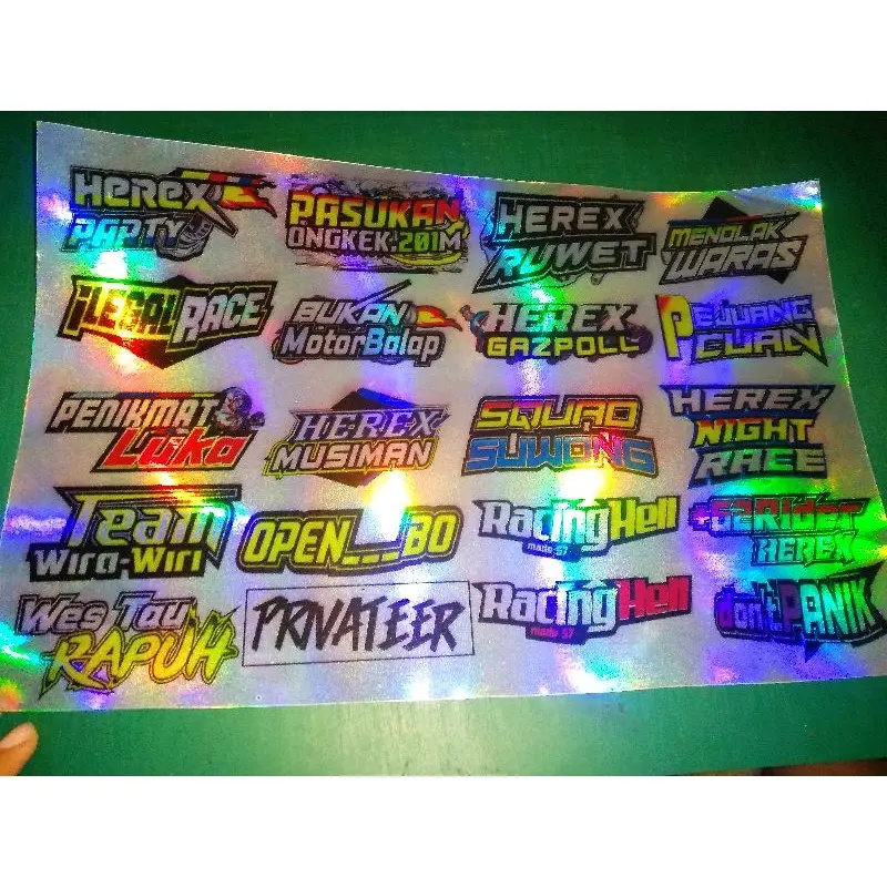 STIKER PACK KATA KATA HEREX HOLOGRAM Car Glosy 1