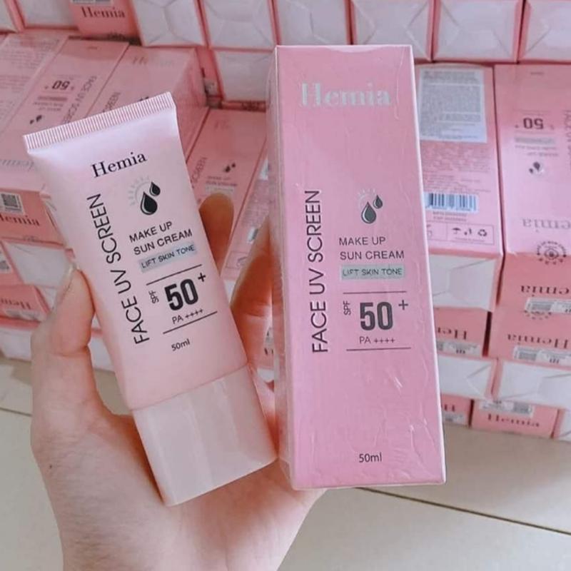 Kem chống nắng HEMIA 50ml dưỡng trắng nâng tone SPF50+ tự nhiên Hàn Quốc 2