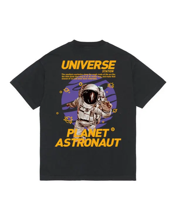 Astronot Ungu Tshirt Kaos Katun Tc Digital Print Sablon Keren Cewek Cowok Distro