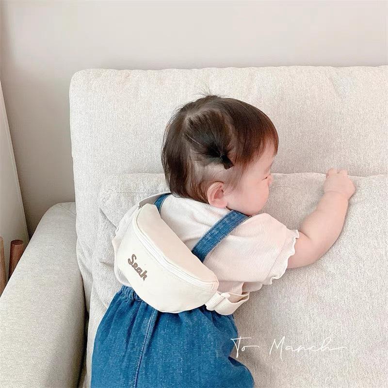 (THÊU TÊN) Túi bao tử, túi đeo chéo thêu tên theo yêu cầu cho bé phong cách Hàn Quốc cho bé đi chơi, đi du lịch và đi chơi tết Balo