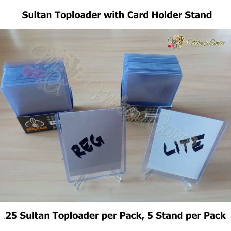 Sultan Toploader Lite Seamless Kartu TCG Sport KPOP Photo Card Pokemon MTG Card Holder Acrylic Stand 3x4