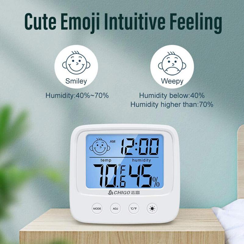 Nhiệt ẩm kế tự động BONA - CÓ ĐÈN - BÁO THỨC- GIỜ NGÀY THÁNG NĂM