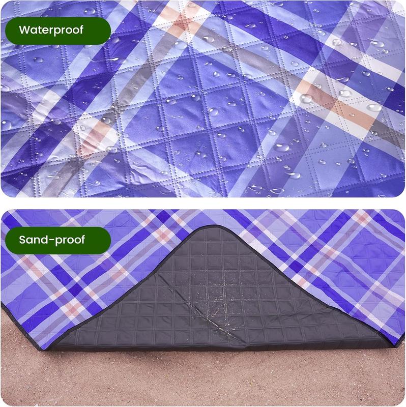 Foldable Outdoor Picnic Blanket Mat online Waterproof Triple Layer Sand proof 59 x 79