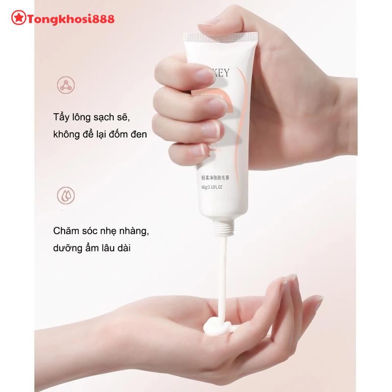 PVN64236 Kem tẩy lông vĩnh viễn không gây kích ứng 60g Kem tẩy lông tẩy lông vùng kín, nách, tay, chân Women Nữ Cạo Râu Cho Bé 3