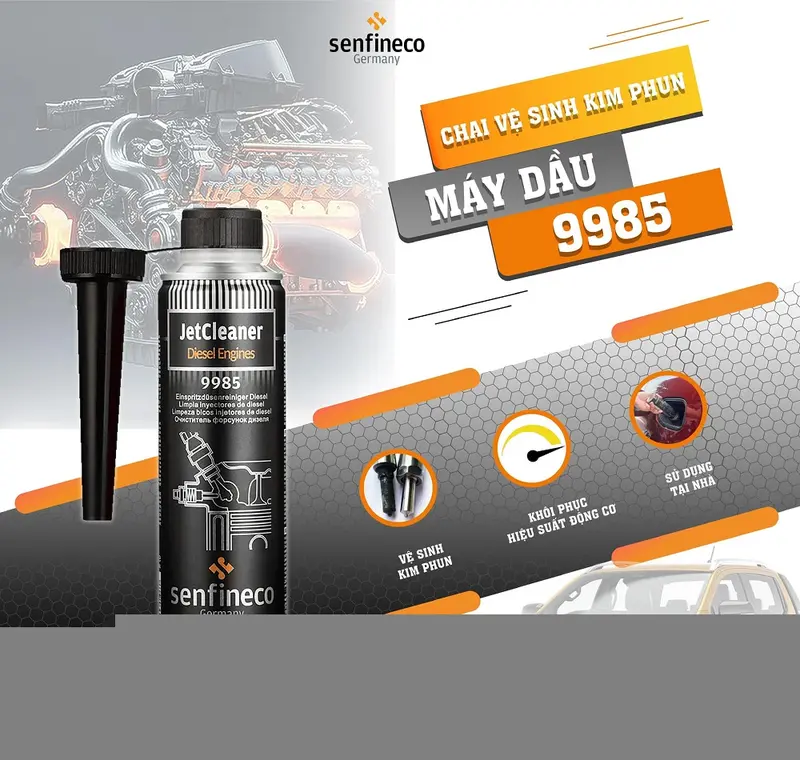 Dung dịch vệ sinh kim phun buồng đốt Senfineco dành cho động cơ ô tô máy dầu - 9985 1