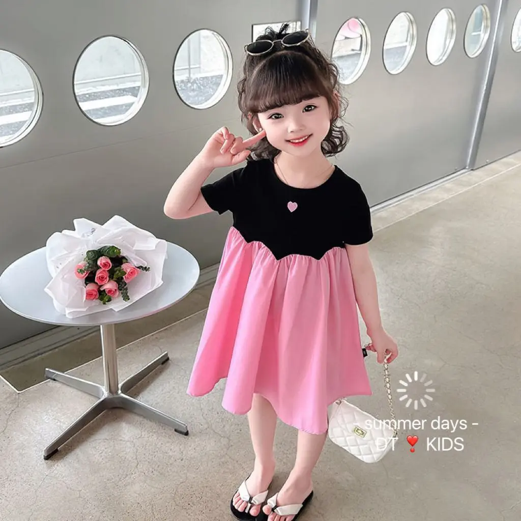 N13 Váy Xòe liền áo ngắn tay cotton cho bé