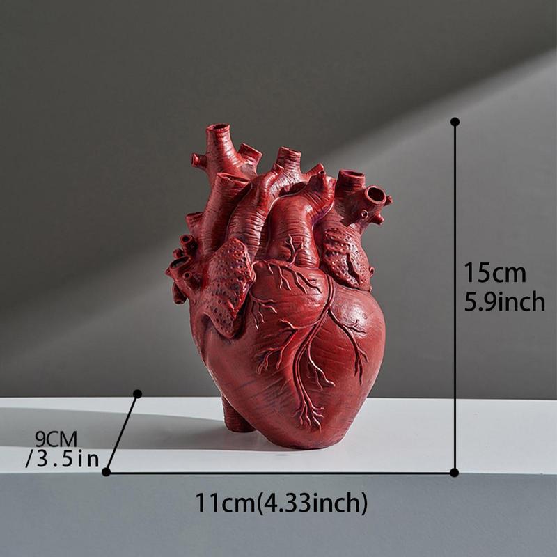 Product Introduction of Heart Organ Design Flower Vase, Halloween Decoration Creative Modern Resin Flower Vase, Spring Decor 2024, Decorative Vase For Home Office Decor, Best Friend Gifts, Valentine's Day Gift Idea 7