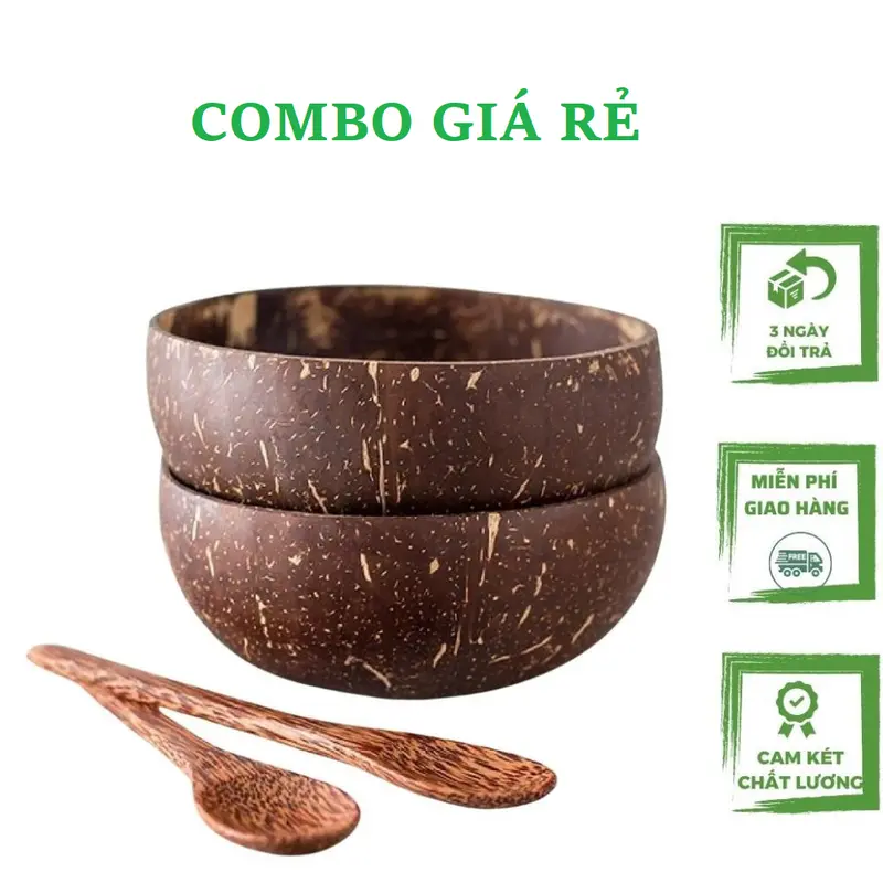 Bát gáo Dừa chất lượng cao cấp, an toàn vệ sinh nấu serving bowls