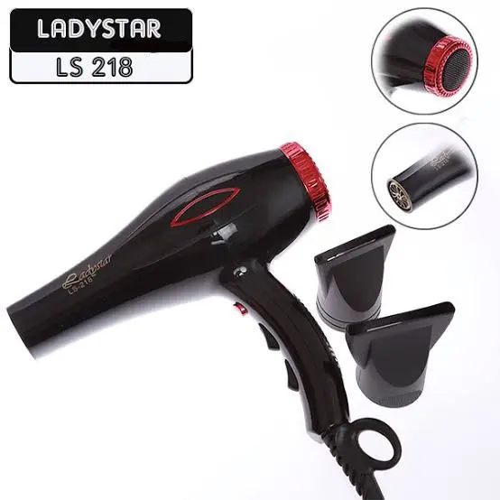 Hairdryer Salon Ladystar LS 218 , Anion blue ray , ada ion , angin super kencang, ORIGINAL