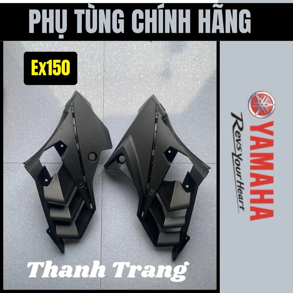 Ốp thân mỏ cày trước dưới, ốp nhựa nhám Exciter 150 [CHÍNH HÃNG YAMAHA]