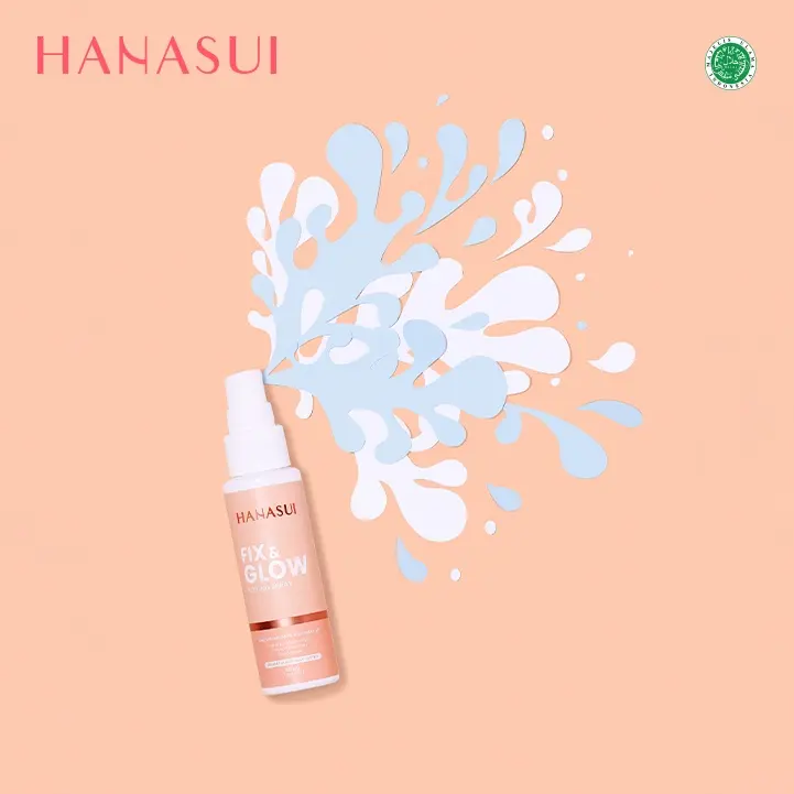 HANASUI FIX & GLOW SETTING SPRAY Peach Wajah 0