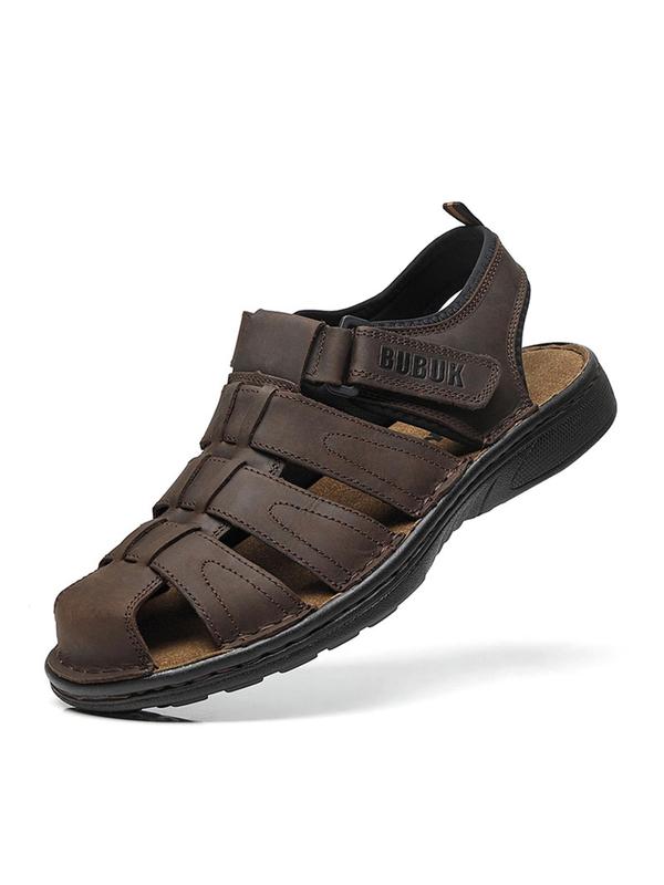 Men's Fashionable Plain Color Sandals, Casual Comfortable Breathable Sandals for Outdoor Beach, Male All-match Round Toe Sandals for Daily Wear, Walking Shoes 4