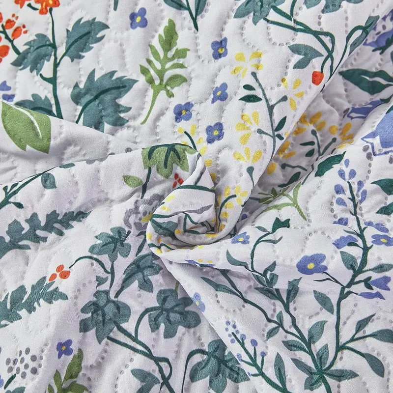 Floral Print Bedding Set, 1 Count Bedspread & 2 Counts Pillowcase without Filler, Soft Comfortable Bedding Set for Home Bedroom 7