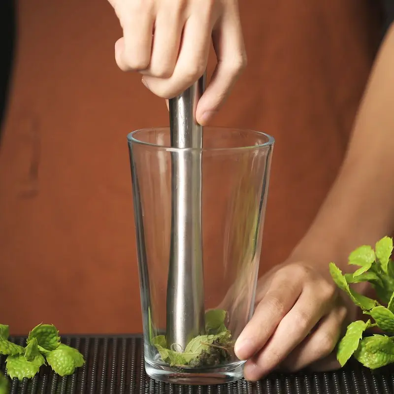 Stainless 304 Foodgrade Penumbuk Es Batu Tumbukan Buah Bar Muddler 3