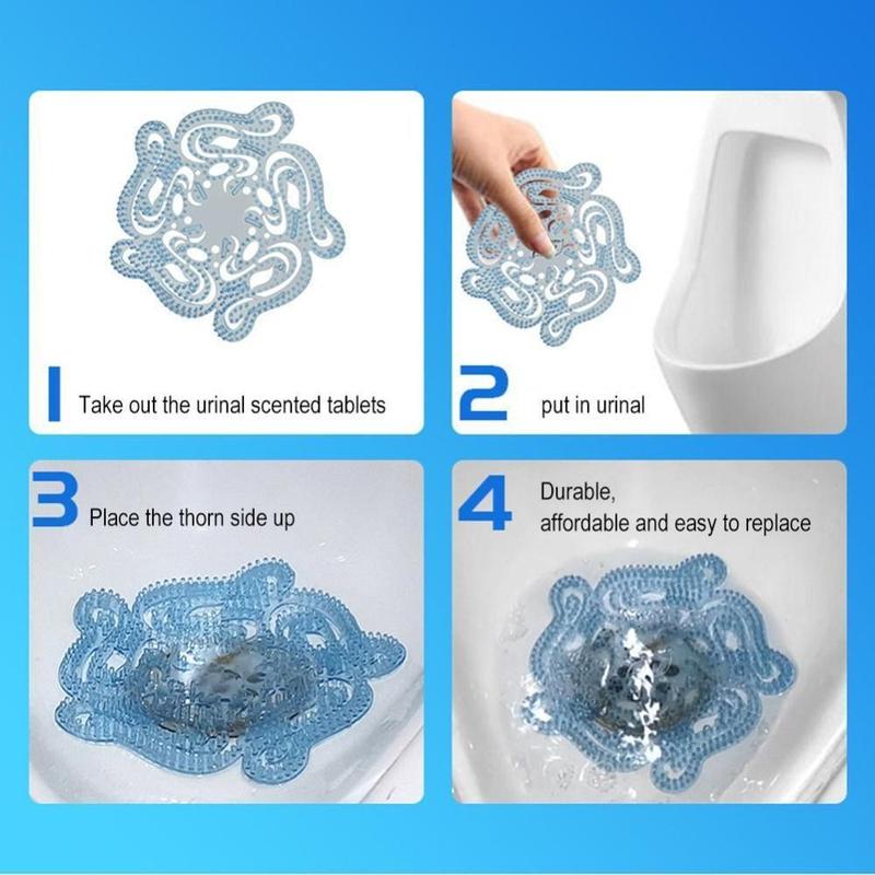 Hương thơm phòng tắm, thiết kế chống bắn tung tóe, màn hình bồn tiểu, máy khử mùi, Xanh Biển mềm, thảm bồn tiểu, chất làm mát mùi, miếng đệm bồn tiểu 7
