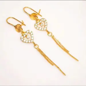 ANTING DESY TITANIUM IMPORT ANTING MOTIF JURAI LOVE ANTI LUNTUR SELAMANYA Earrings