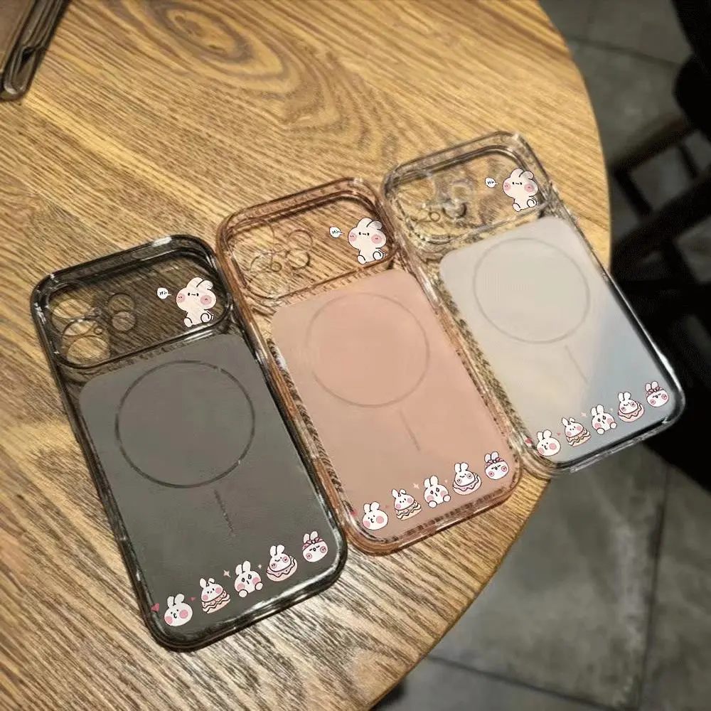 Ốp lưng silicon mềm hình thỏ nhỏ dễ thương, phù hợp cho iPhone 17/16/15, ốp bảo vệ iPhone 14/13/12/11 promax, kiểu dáng hoạt hình dễ thương, chống sốc cho iPhone 17 promax mới.