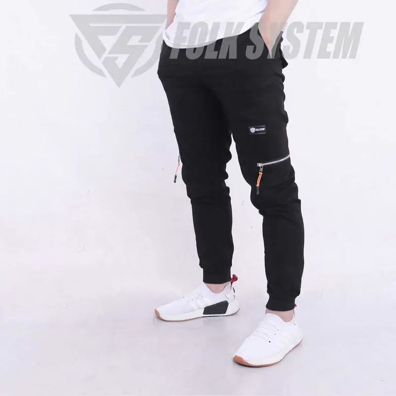 Celana Panjang Chino Jogger Cargo FLK Pria  Folksystem 8