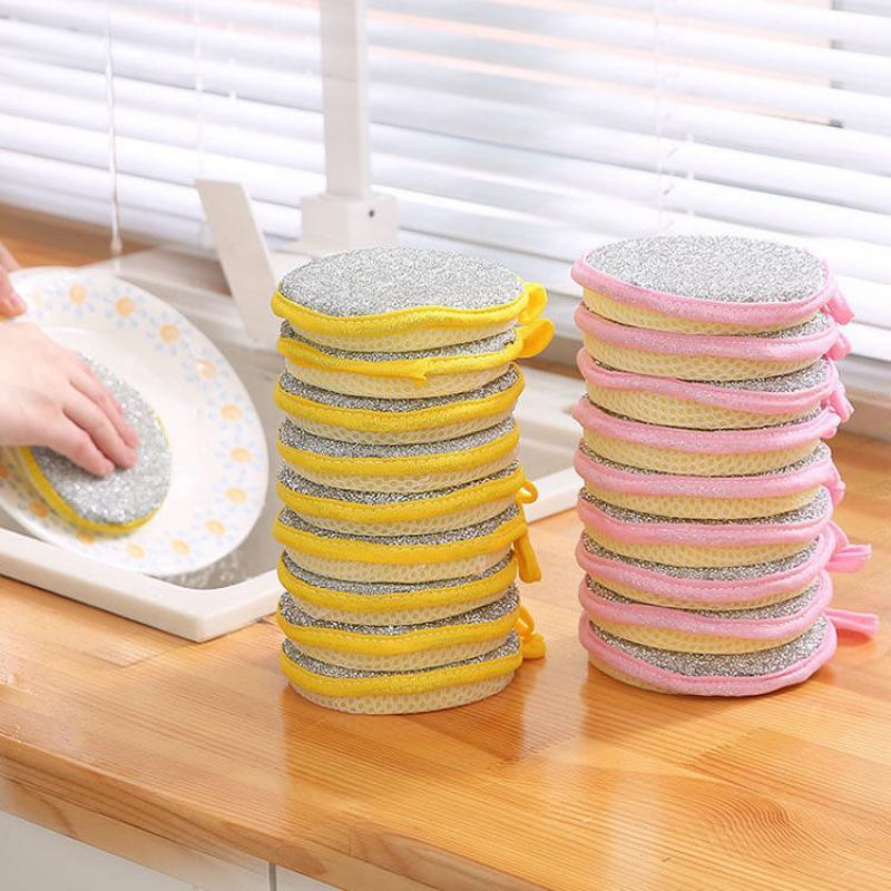 10/5/3PCS Double Side Dishwashing Sponge Dish Washing Brush Pan Pot Dish Wash Sponges Household Cleaning Reusable Kitchen Tools 1