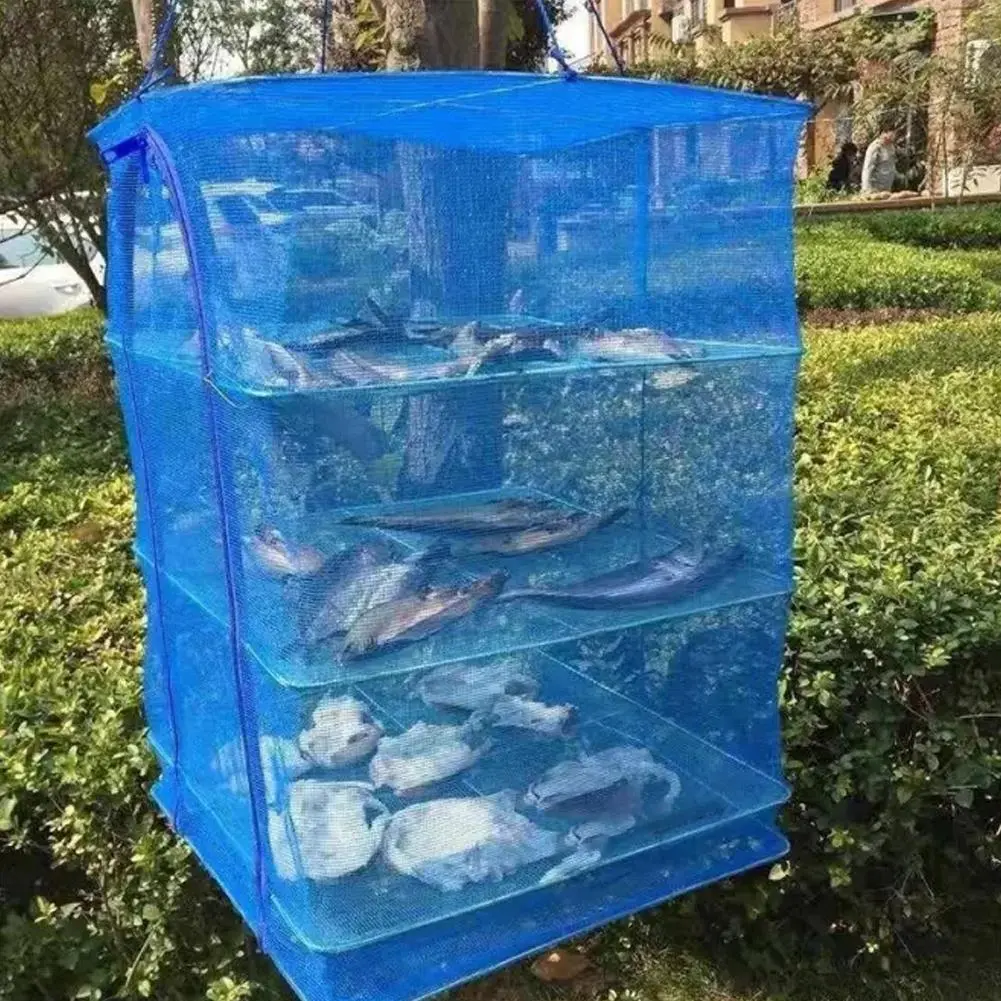 Lưới Phơi Nắng, Có Thể Gập Lại, 4 Lớp, Lý Tưởng Để Phơi Cá Và Rau Củ, Thích Hợp Cho Các Món Ăn, V1D8