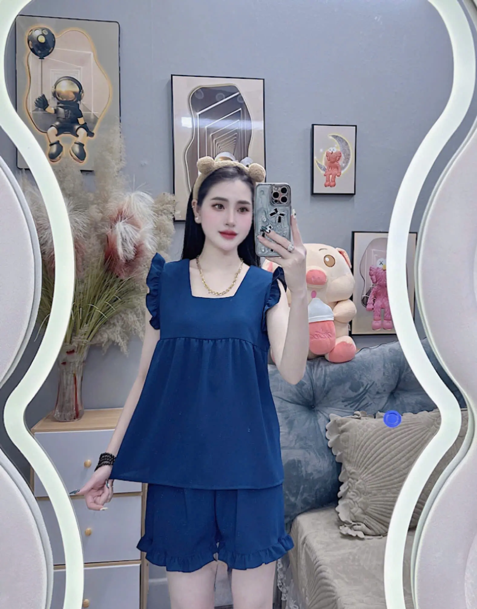 đồ bộ pijama cánh tiên trơn thoải mái và dễ chịu suốt cả ngày dài