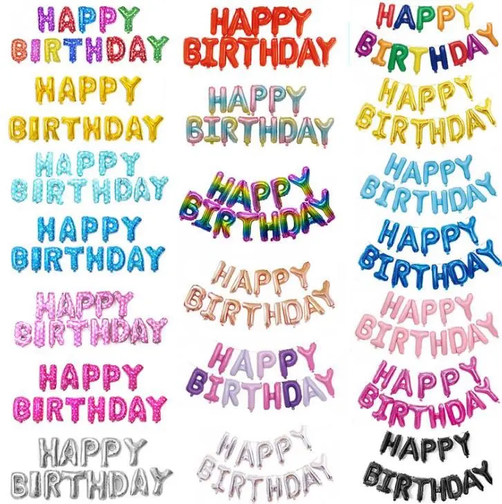 Bóng chữ Happy Birthday trang trí sinh sinh nhật Cao Su 1