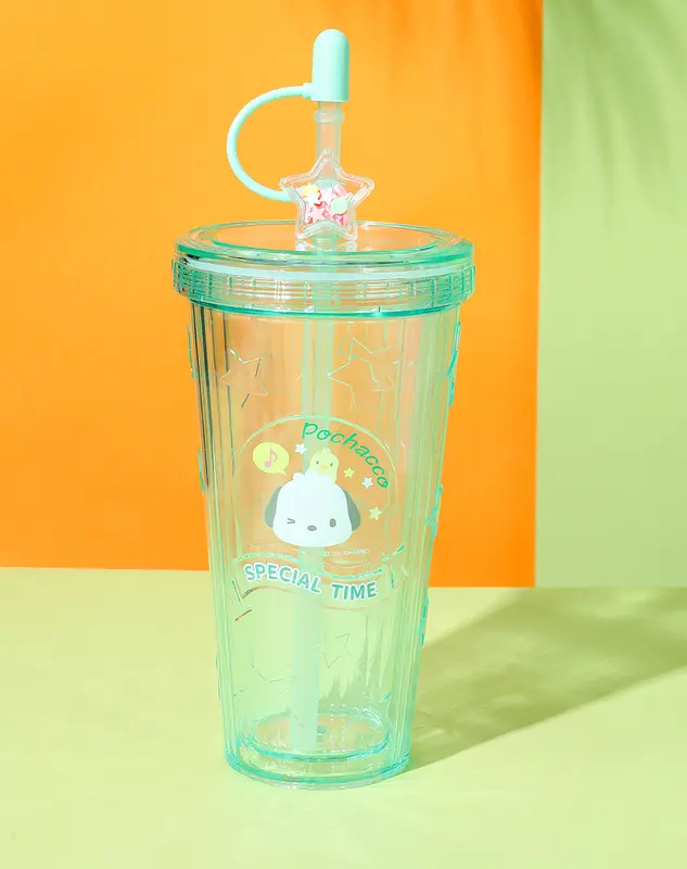 Miniso Sanrio Characters Botol Air Minum 420ml Aesthetic Tumbler Minum Botol Minum Unik Cantik Dengan Jerami 5