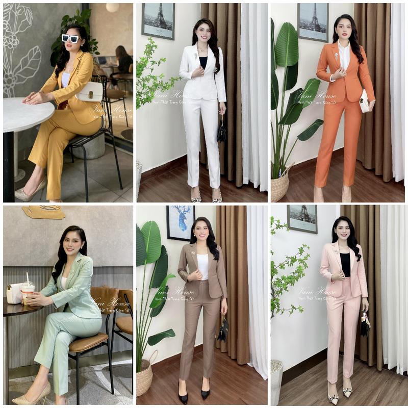 TJ74 Set nguyên bộ áo Vest quần dài TJ74 - V400 Nữ Women Top