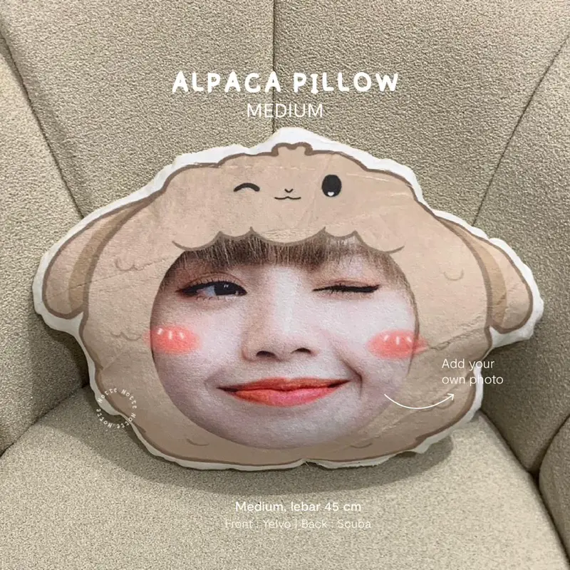 Bantal Boneka Alpaca Series Custom Kepala Kpop / Thaienthu / NCT Kids / EXO / BTS Notte 4