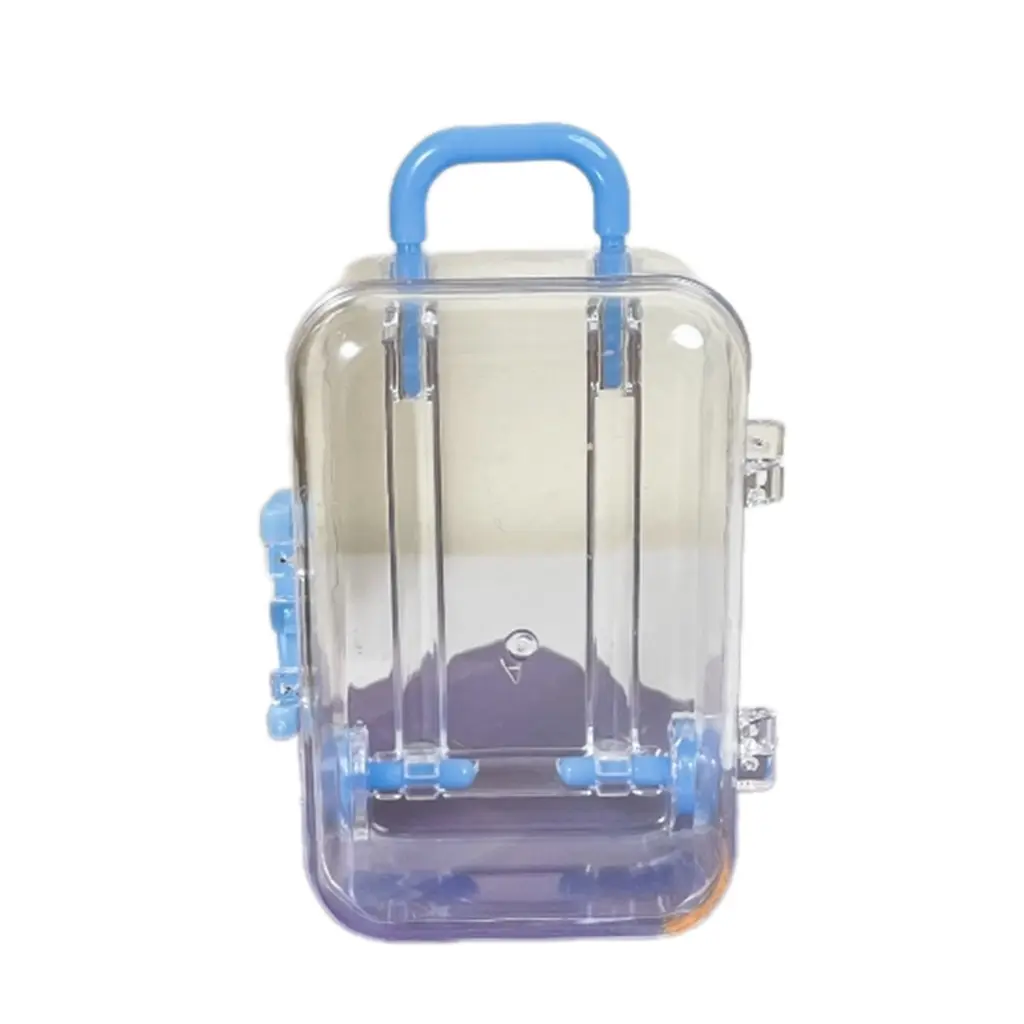 Vali Thu Nhỏ Chất Liệu Nhựa, Phụ Kiện Búp Bê, Đồ Chơi Cốp Xe Mini, Ví Nhỏ Túi Xách, Hộp Đựng Hành Lý, Thích Hợp Để Đồ Trang Trí Nhà Búp Bê