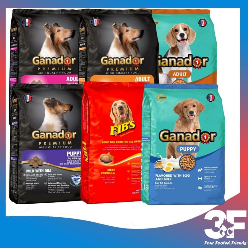 Ganador Thức Ăn Hạt Cao Cấp 10kg Dành Cho Chó Con & Trưởng Thành Nhiều Vị Bao Xá Sữa DHA Thịt Cừu Bò Gà Omega 3 6