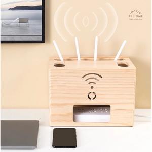 ￼PL94 กล่องเก็บเราเตอร์ wifi เก็บสายไฟ ปลั๊กไฟ ของใช้อเนกประสงค์ ทำจากไม้ยางพารา เกรดA สวยงาม แข็งแรง