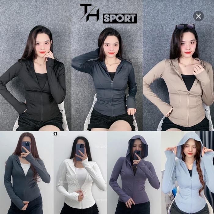 [FOM BÉ-TĂNG SIZE] Áo Khoác Nữ Thể Thao Cao Cấp Có Nón TH010-CN Co Giãn Thoáng Mát Tập Gym, Yoga, Chạy Bộ, Đạp Xe đồng Top Sport