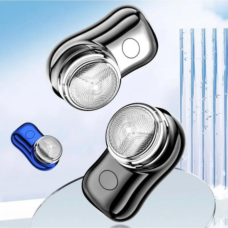 [ Tặng 5 Lưỡi Dao Thay Thế ] Máy cạo râu mini nam bỏ túi sạc pin , thiết kế nhỏ gọn , chất liệu cao cấp chống nước 1