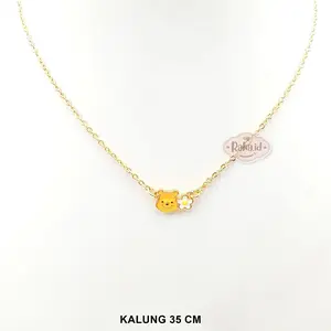 Kalung Anak Anak Perempuan Anti Karat Rantai Nuri Motif Kepala Pooh Bunga 1872 Fashion Costume