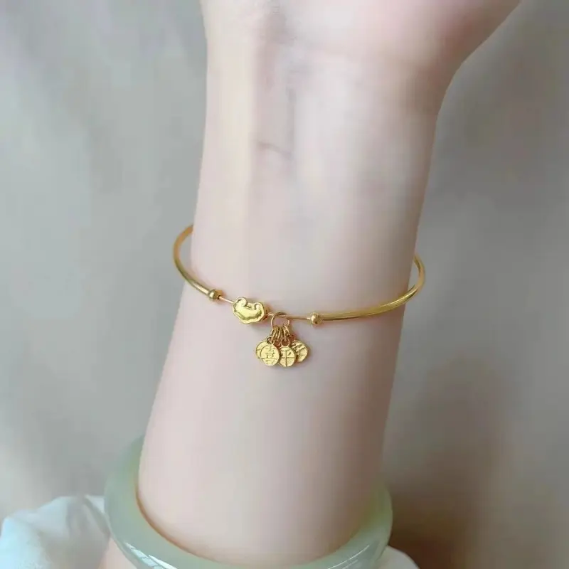 Vòng Tay Hạnh Phúc Ping An, Dành Cho Phụ Nữ, Với Thiết Kế Ins, Phong Cách Sang Trọng Giá Cả Phải Chăng, Vòng Tay Tròn Trơn, Thích Hợp Cho Phong Cách Cô Gái Trẻ, Đồ Trang Trí Tay Phụ Kiện Voi