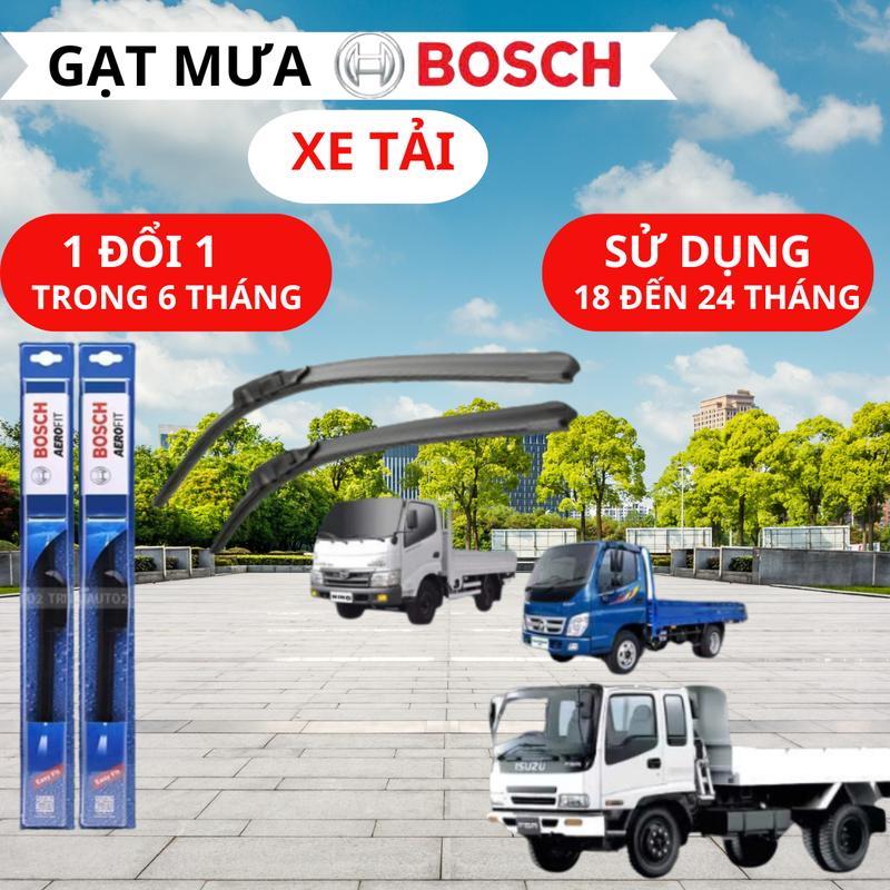   XE TẢI  Bộ gạt mưa xe ô tô của BOSCH lưỡi gạt mưa ô tô xương mềm lưỡi silicon siêu sạch : ISUZU SUZUKI OLIN TERA THACO K250,K3000 K2700,.. Cao Su gạt mưa chính hãng gạt  kính ô tô 