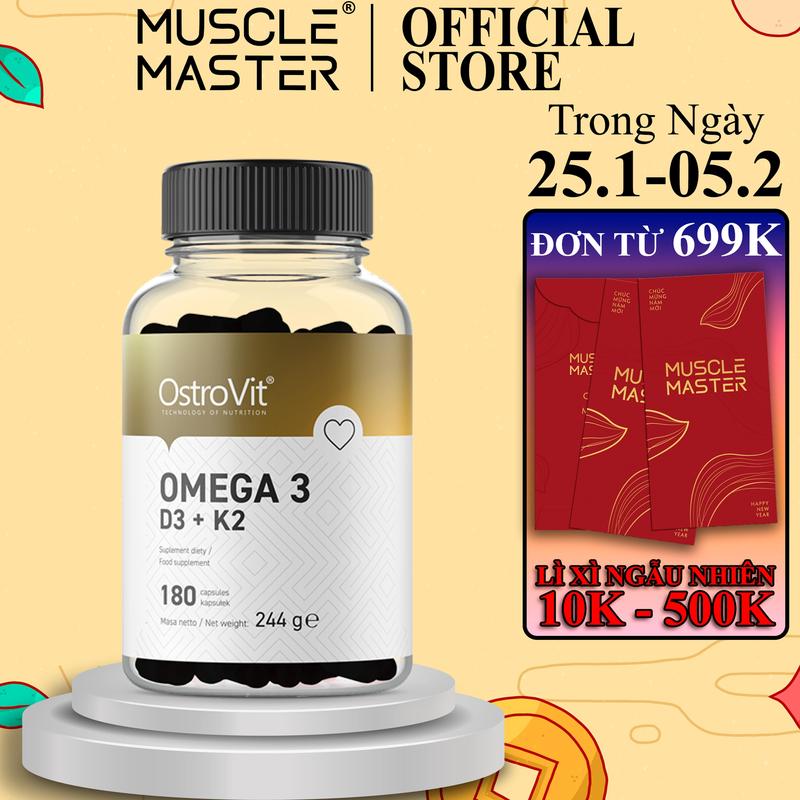 Viên Dầu Cá Ostrovit Omega 3 D3 + K2