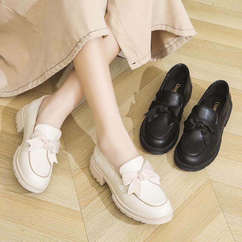 Giày Búp Bê Nữ Đế Thấp 3 Phân Giày LOLITA Nhật Bản Đính Nơ