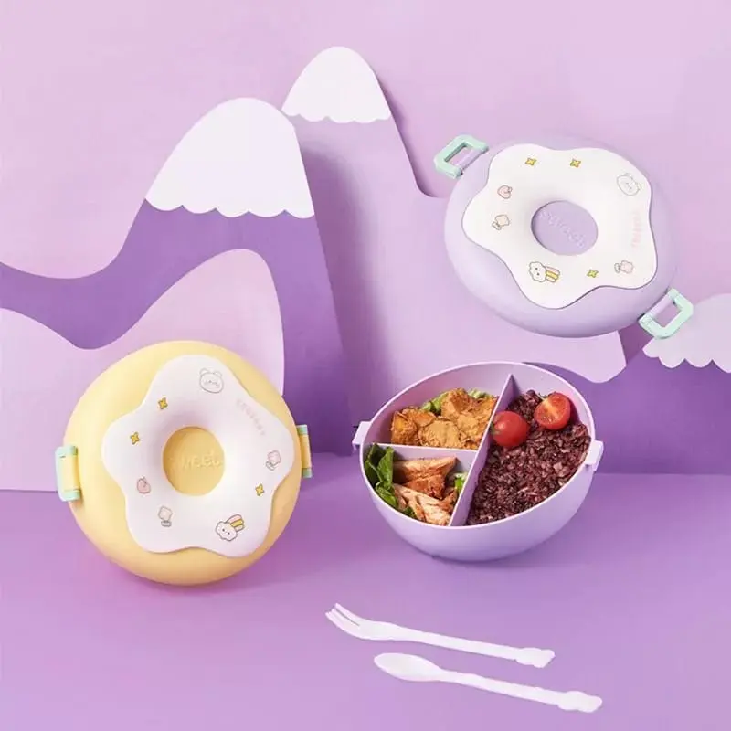 Kotak Makan Bento Lunch Box Donat 1000ml
